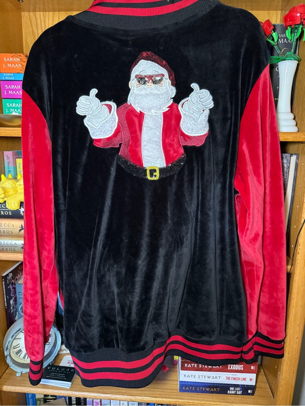 Blizzard Bay Red & Black Santa Velvet Track Suit